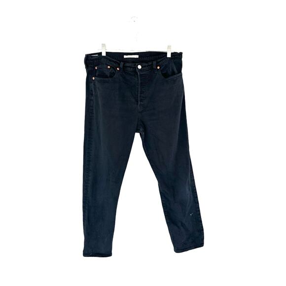 Levi's Black Classic Basic Button Fly Premium Wedgie Straight Leg Jeans Size 32 - Picture 1 of 13